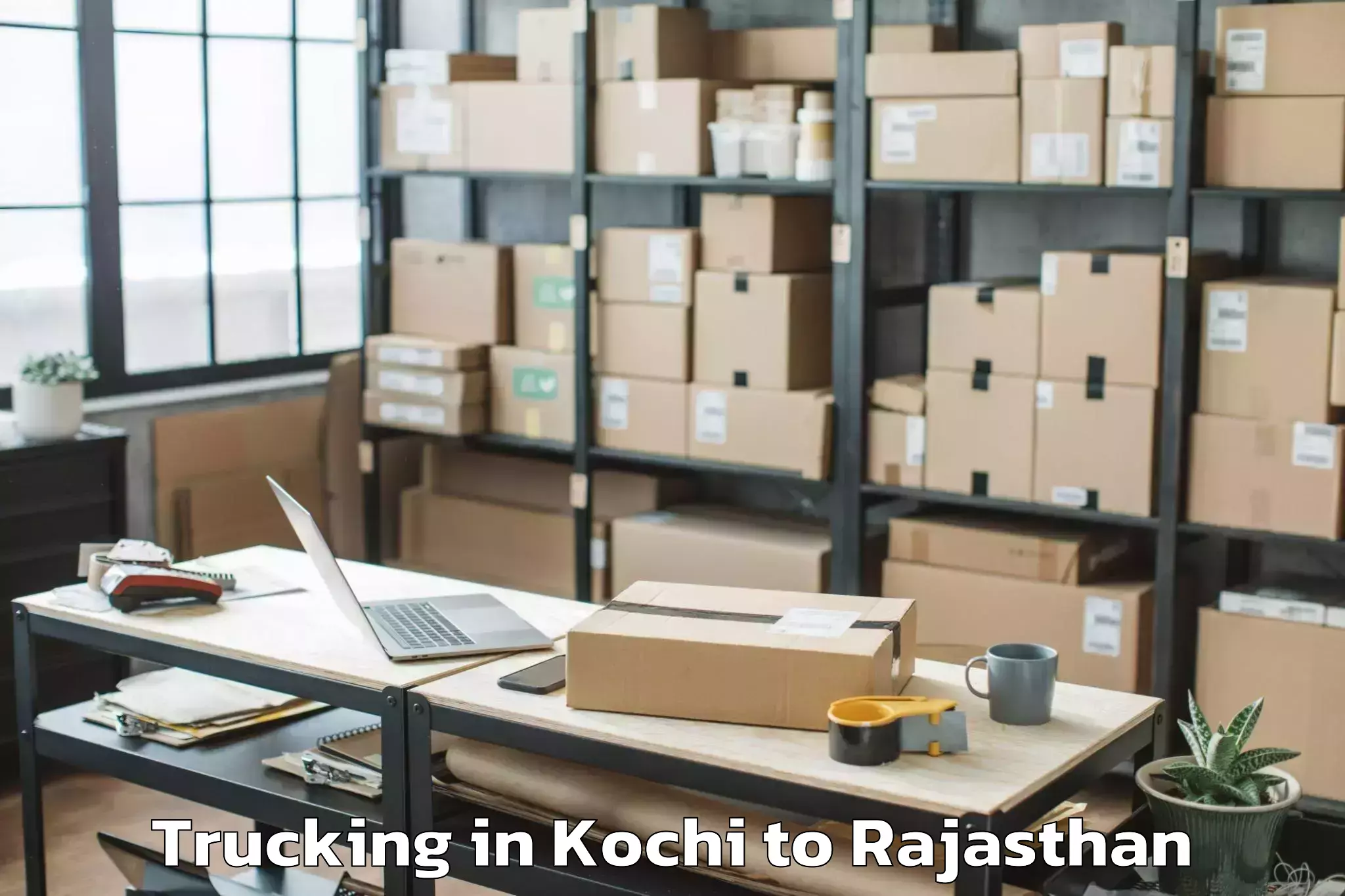 Get Kochi to Mewar University Chittorgarh Trucking